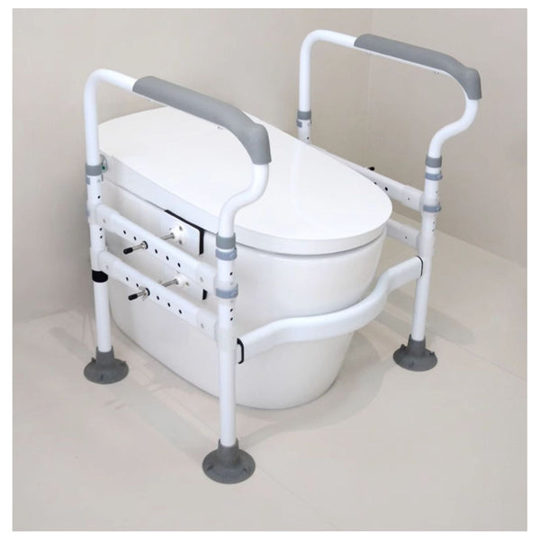 FOCLOVER 2024, The 7th Generation Toilet Safety Frame & Rails, Adjustable Width & Height Fit Any Toilet，Stability Bathroom Handrail Assist Grab Bar Handles for Elderly, Senior, Handicap & Disabled - Foclover
