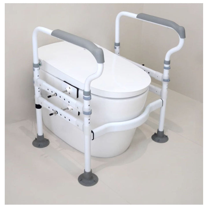 FOCLOVER 2024, The 7th Generation Toilet Safety Frame & Rails, Adjustable Width & Height Fit Any Toilet，Stability Bathroom Handrail Assist Grab Bar Handles for Elderly, Senior, Handicap & Disabled - Foclover