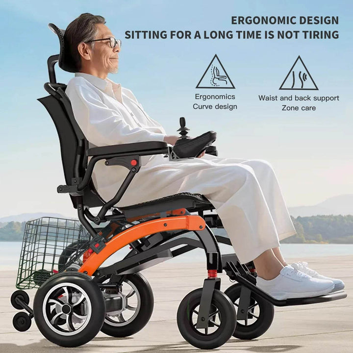 New 40km long range folding 800W electric wheelchair - Foclover
