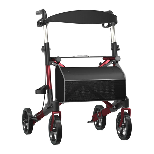 Lightweight 4-Wheel Rollator Walker With Seat