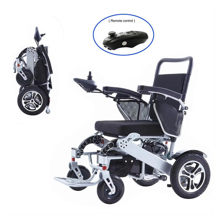 FOCLOVER Folding Electric Wheelchair for Adult Seniors,All Terrain Duty Anti-Tipper Motorized Wheelchair with 360°Joystick for Travel Outdoor Home - Foclover