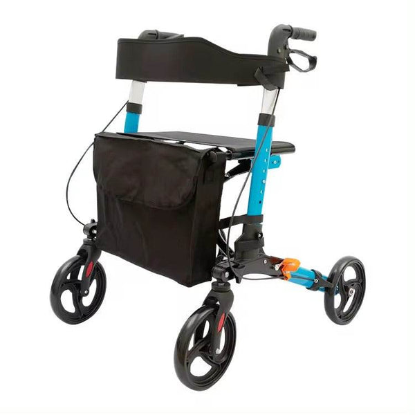FOCLOVER 2024 Ultra-Light Folding Portable Aluminum Alloy 4-Wheel Walker for elder - Foclover