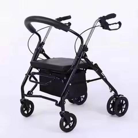 FOCLOVER Rollator Walker with Seat and 6-inch Wheels for Indoor and Outdoor Use - Foclover
