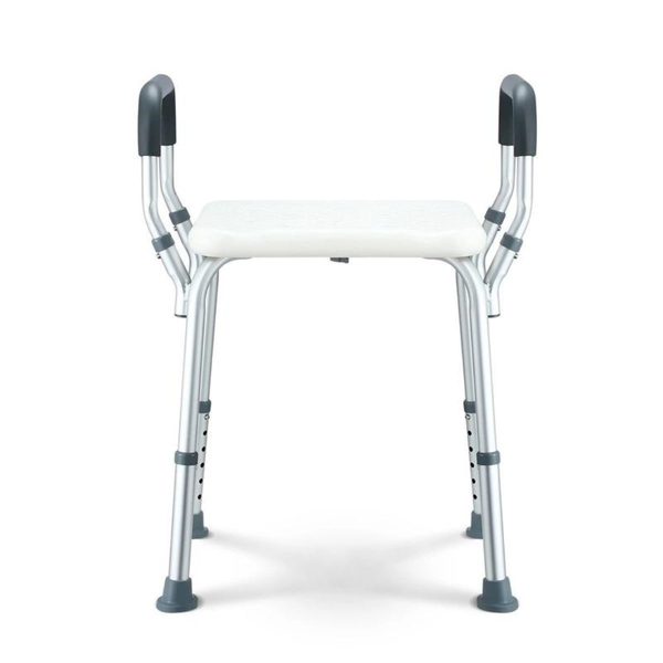 Adjustable Shower Stool Chair With Padded Armrests