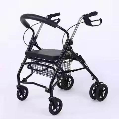 FOCLOVER Rollator Walker with Seat and 6-inch Wheels for Indoor and Outdoor Use - Foclover