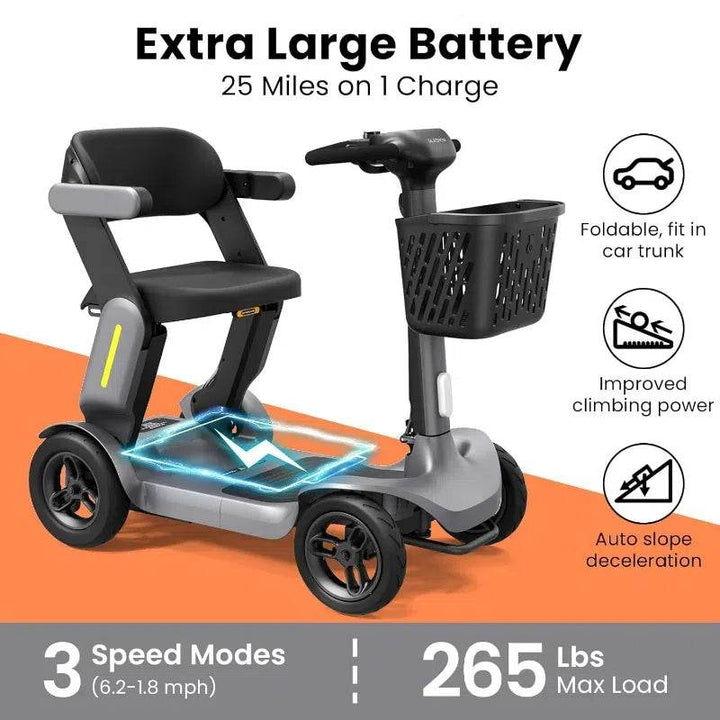 New foldable mobility scooter for seniors - Foclover