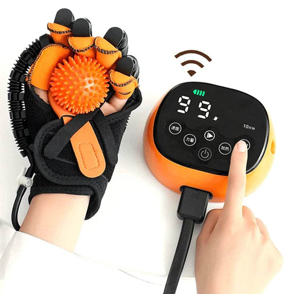 Hand smart rehabilitation gloves with nine-level memory and heating functions for stroke patient rehabilitation - Foclover