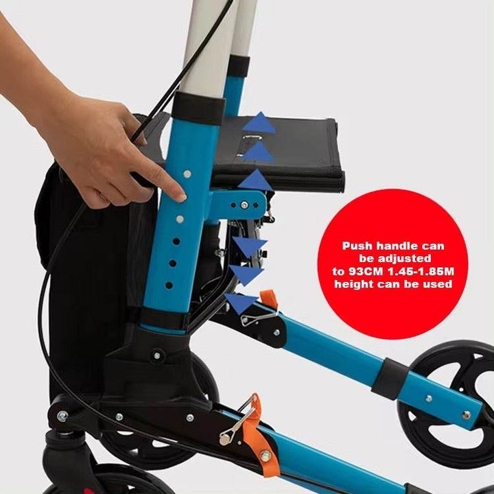 FOCLOVER 2024 Ultra-Light Folding Portable Aluminum Alloy 4-Wheel Walker for elder - Foclover