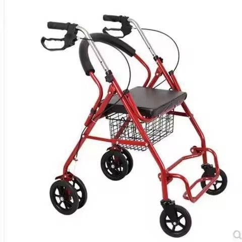 FOCLOVER Rollator Walker with Seat and 6-inch Wheels for Indoor and Outdoor Use - Foclover