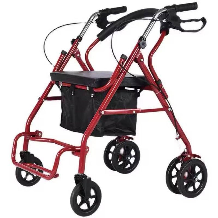 FOCLOVER Rollator Walker with Seat and 6-inch Wheels for Indoor and Outdoor Use - Foclover
