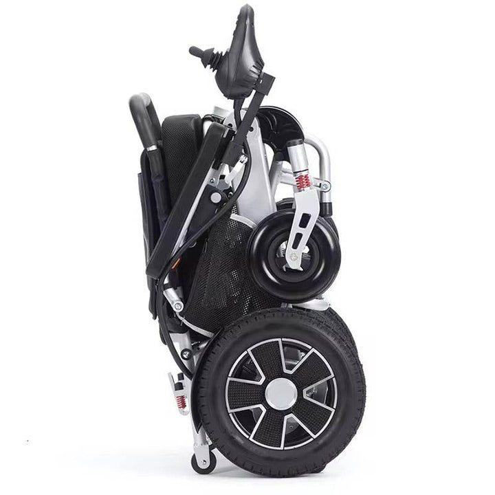 FOCLOVER Folding Electric Wheelchair for Adult Seniors,All Terrain Duty Anti-Tipper Motorized Wheelchair with 360°Joystick for Travel Outdoor Home - Foclover