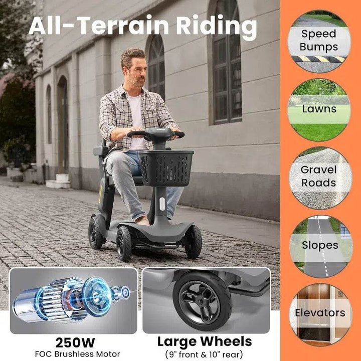 New foldable mobility scooter for seniors - Foclover
