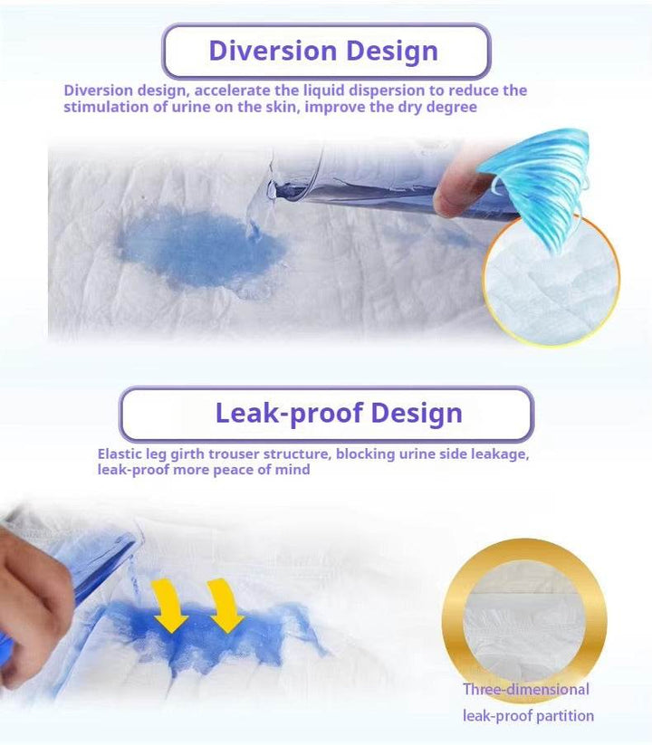 Super absorbent 10 pack disposable adult diapers, essential for bedridden care - Foclover