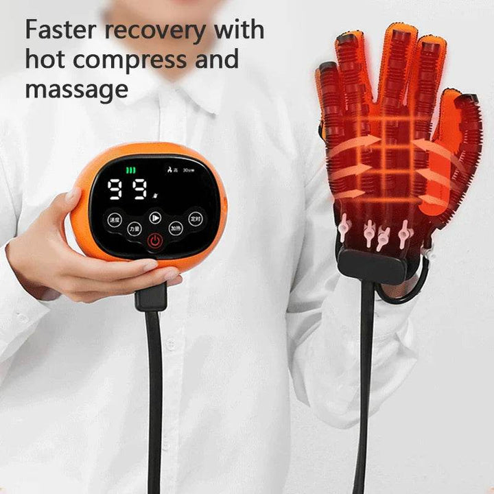 Hand smart rehabilitation gloves with nine-level memory and heating functions for stroke patient rehabilitation - Foclover