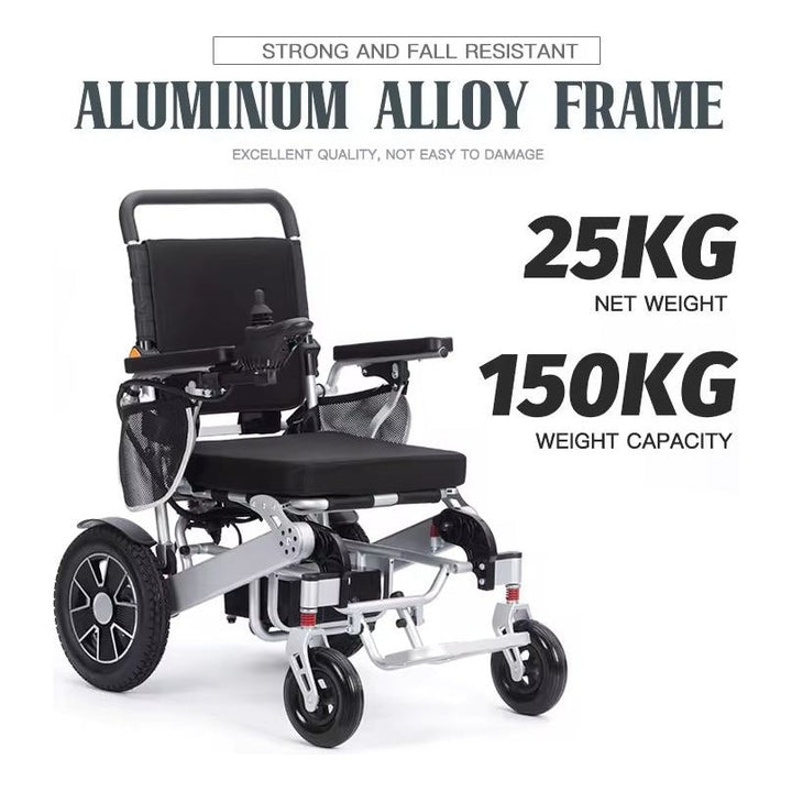 FOCLOVER Folding Electric Wheelchair for Adult Seniors,All Terrain Duty Anti-Tipper Motorized Wheelchair with 360°Joystick for Travel Outdoor Home - Foclover