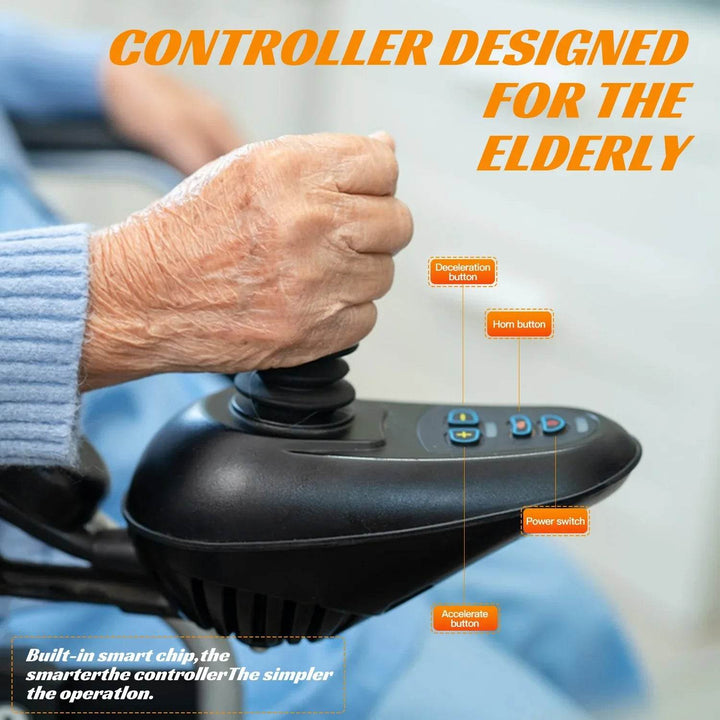 New 40km long range folding 800W electric wheelchair - Foclover