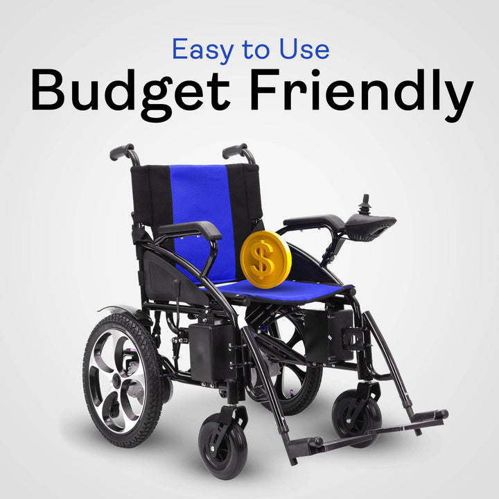 Alton Mobility Lightweight Electric Wheelchair - Artemis - 265lbs Capacity (Blue)
