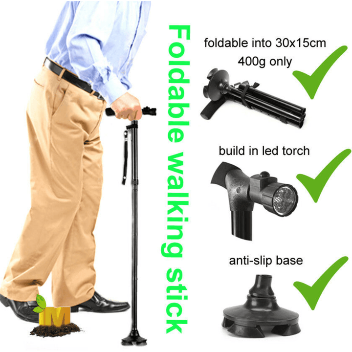 Foldable Cane with Led Light - Pain Free Me
