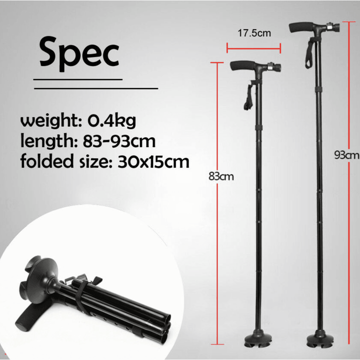 Foldable Cane with Led Light - Pain Free Me