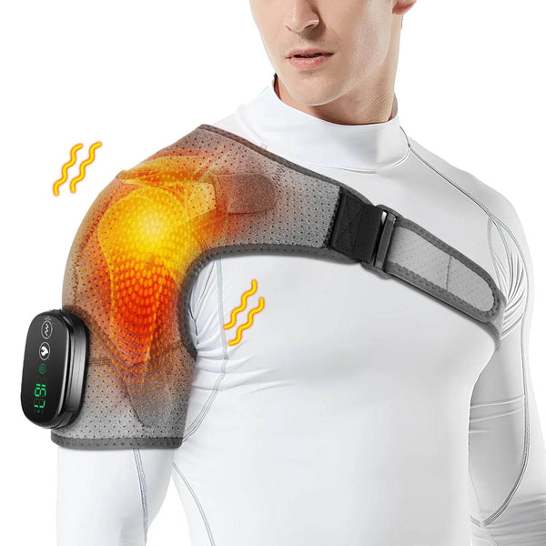 Electric Shoulder Massage Support Belt Strap with Adjustable of Heating - Foclover