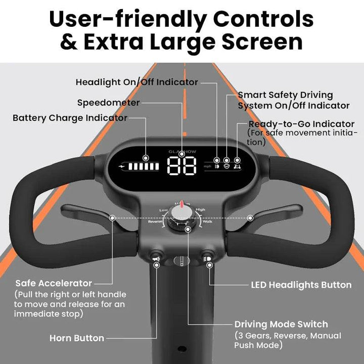 New foldable mobility scooter for seniors - Foclover