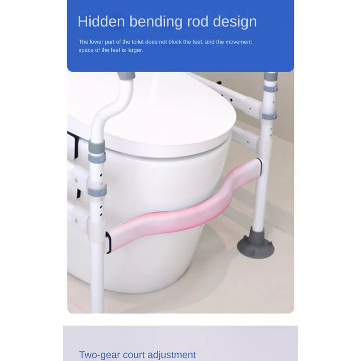 FOCLOVER 2024, The 7th Generation Toilet Safety Frame & Rails, Adjustable Width & Height Fit Any Toilet，Stability Bathroom Handrail Assist Grab Bar Handles for Elderly, Senior, Handicap & Disabled - Foclover