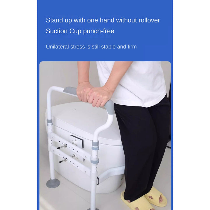 FOCLOVER 2024, The 7th Generation Toilet Safety Frame & Rails, Adjustable Width & Height Fit Any Toilet，Stability Bathroom Handrail Assist Grab Bar Handles for Elderly, Senior, Handicap & Disabled - Foclover