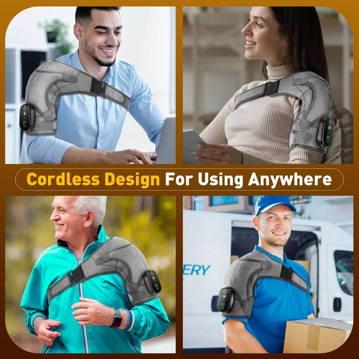 Electric Shoulder Massage Support Belt Strap with Adjustable of Heating - Foclover