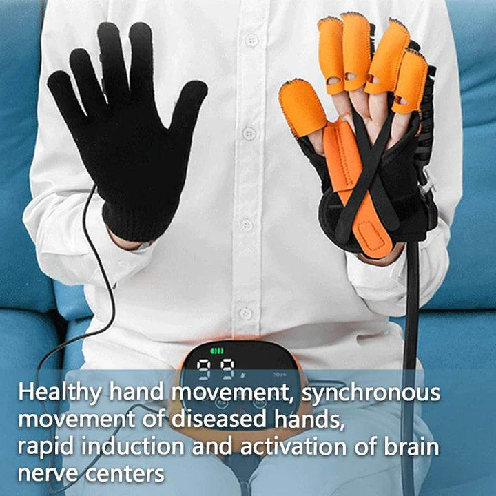 Hand smart rehabilitation gloves with nine-level memory and heating functions for stroke patient rehabilitation - Foclover