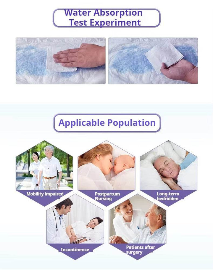 Super absorbent 10 pack disposable adult diapers, essential for bedridden care - Foclover