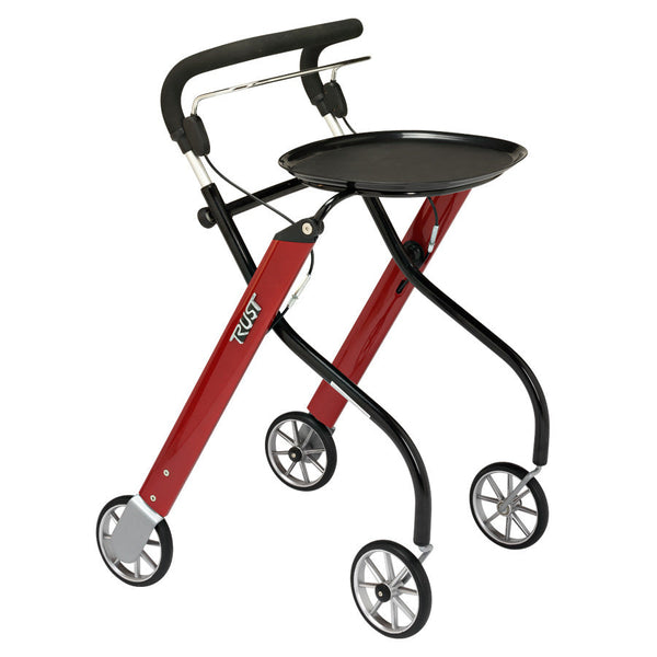 Indoor Mobility Wheelie Walker Trust Care Let's Go Rollator Including Tray